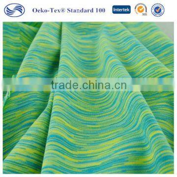 Soft feel polyester spandex yarn dye fabric for bra