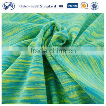 Soft feel polyester spandex yarn dye fabric for bra