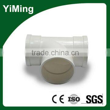 YiMing high quality pvc pipe reducing tee/equal tee/pvc pipe saddle tee