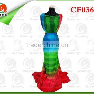 new coming prined silk chiffon fabric, wholesale chiffon fabric for dress CF036