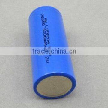 3.2V 3200mAh high capacity 26650 LiFePO4 battery for solar street light, energy storage etc