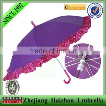 18''X8panels gift umbrella with flower brim child umbrella