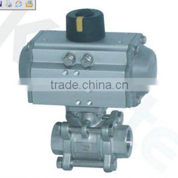 Pneumatic Three-piece Thread Ball Valve