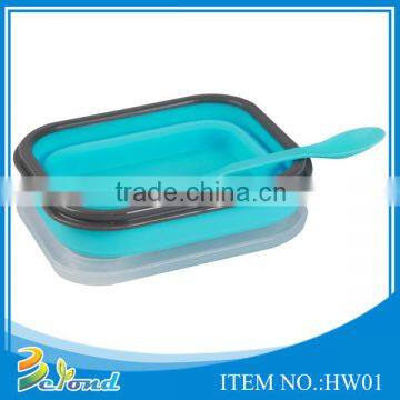 Custom kitchen food container heat-resistant microwave silicone lunch box