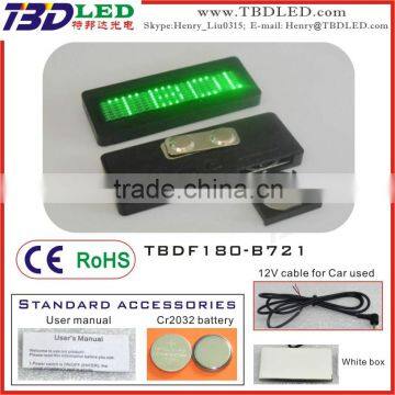 GREEN mini led message board/mini led name card screen/LED Rechargeable display/fashion mini led nameplate