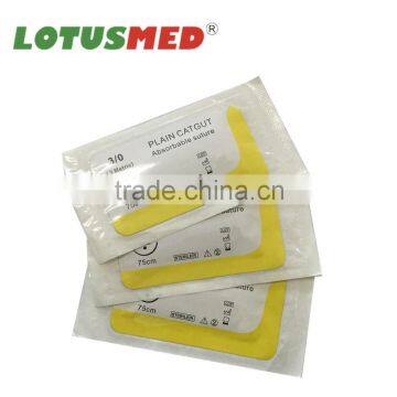 CE/ISO Approved Medical Disposable Plain Catgut Surgical Suture With Needle