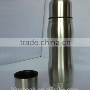 500ml Double Wall Stainless Steel 304 bottles /Vacuum-Insulated Thermos Flask with two caps/Bullet type vacuum flask