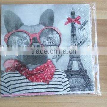 33*33cm 25*25cm 18gsm 1/4 fold decorative paper napkins