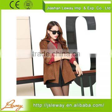 Modern women casual faux long fur jacket