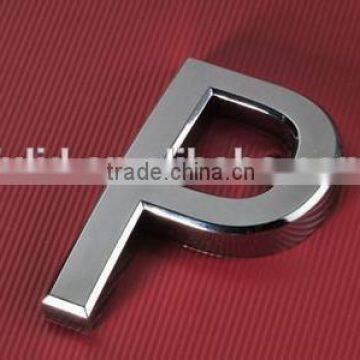 ABS 3D Chrome Car Letter Emblem, Auto Letter Emblem, Truck Letter Badge photo-2