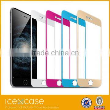 Newest price colorful tempered glasses for apple iphone 6s plus screen protector