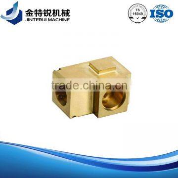 Custom CNC mill brass three way connector