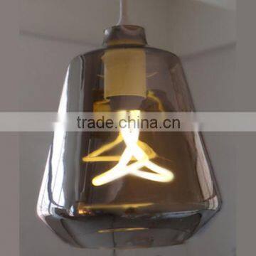 Smoke grey glass E27 lampholder Hanging lamp for bar and KTV