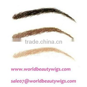 hand-tied real looking human hair fake eyebrows