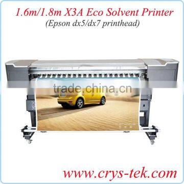 CrysTek 1.8m X3A inkjet printer/ Dx5 head eco solvent printer/Dx7 indoor outdoor machine