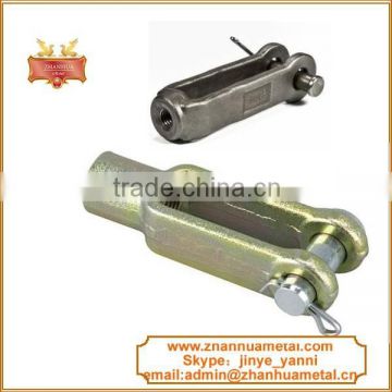 Drop forged adjustable fork type clevis