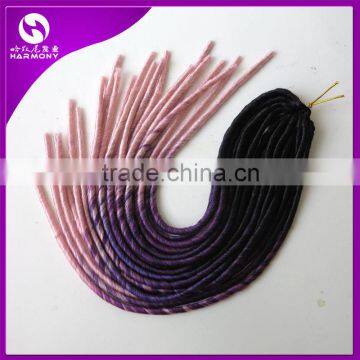 HARMONY NEW ARRIVE 20" 95g Synthetic Soft Dreadlocks Braids in Ombre Color Pre Crochect Ombre Faux Locs Braid Hair Extensions photo-2