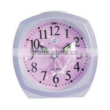 Plastic Oval Shape Table Alarm Clock Bedside Clock, Candy Color Clock photo-6