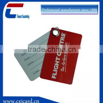 Strap Attached Hard Plastic Die Cut PVC Airplane Luggage Tag photo-2