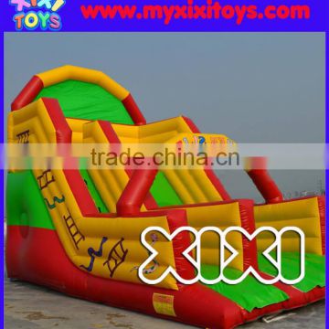 Yellow red inflatable slide for kids, popular inflatable slide