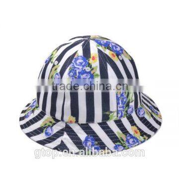 Fashion Bucket Hat Boonie Outdoor Cap floral print striped