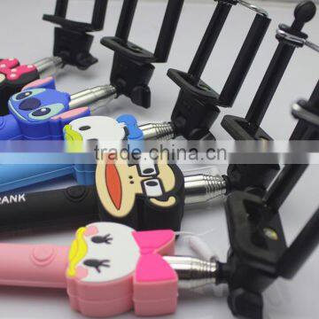 2015 Lastest Factory Wholesale Cute Cartoon Monopod Selfie Stick photo-3