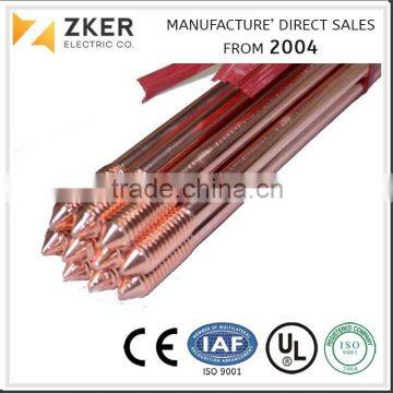 Shaoxing Zhejiang China Good Quality Copper Plated Steel Ground Rod