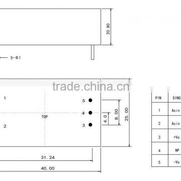 PA-B Series 3-6W Small Power Pin Type Module Power Supply photo-3