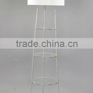 2015 Modern steel floor standing lamps with glass table