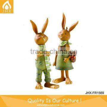 Economic New Products Easter Resin Spring Bunny Figurines