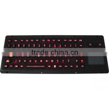 Any language layout availble Industrial military keyboard with sealed touchpad