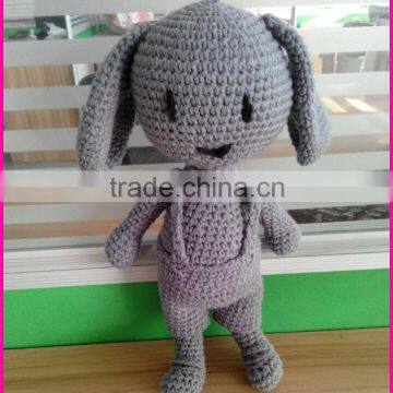 Custom rabbit stuffed toys Handmade knitted crochet baby toys