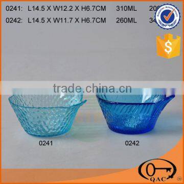 glass salad bowl colored ice cream bowl sets