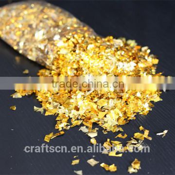 eco friendly gold color metallic confetti for sale