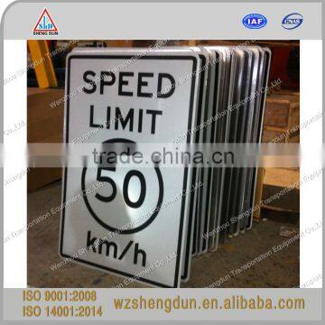 High quality traffic road speed limit warning sign board