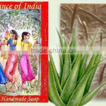 Pure and Natural Handmade Aloe Vera Ayurvedic Soap ~ Aromatherapy Glycerin Hotel Soaps ~ Handcrafted Herbal Skin Glow Soaps
