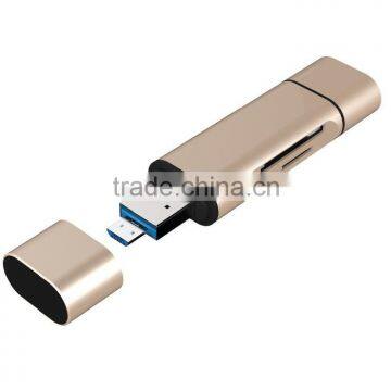 3-in-1 USB-A / Micro USB / Type-C Port TF SD Card Reader Support OTG Card Reader