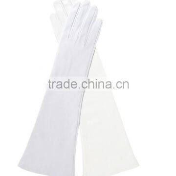 Wholesale Long Opear White Leather Wedding Gloves