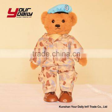 High Quality Stuffed Plush Teddy Bear Toys for Uniform Police Man Military Pilot Teddy photo-3