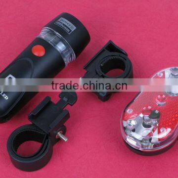YT-M09-3 LED Bicycle Light Set 5LED Front White Light and 9LED Rear Red Light