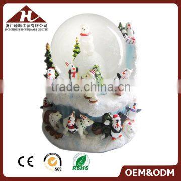 snow man polar bear water globes for Christmas