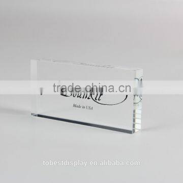 beautiful wholesale acrylic logo block,clear acrylic block,clear solid acrylic cube block manufacturer