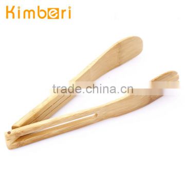 anti heating & bacteria- resistant bamboo foldable pasta bread tong