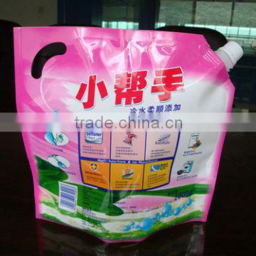 Laundry Detergent Stand Up Pouch with Spout