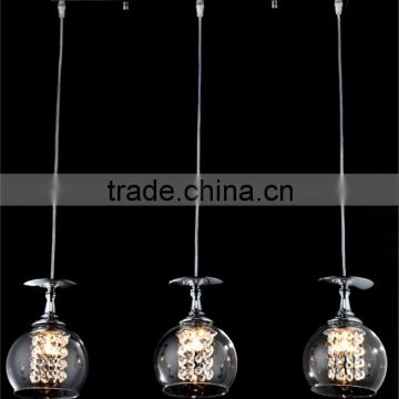 3 Arms Crystal Pendant Light for Dining Room 220V Hanging Crytal Light