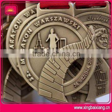 metal masonic souvenir match marathon sport medal with ribbon