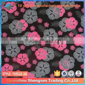 4 way stretch flower printed polyamide spandex swimwear fabric