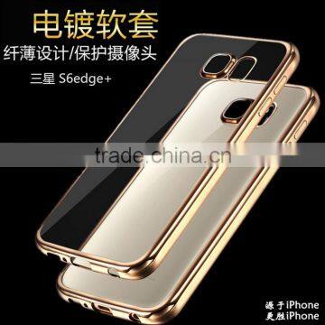 Chrome Thin Transparent Soft TPU Case For Samsung S7 edge/S7/S6/S6 edge