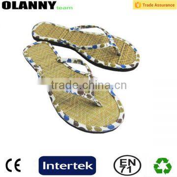 high quality casual cheap eco-friendly straw flip flops