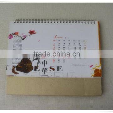 Custom Printing Calendars Standing Desk Flip Calendars With Wire O Binding